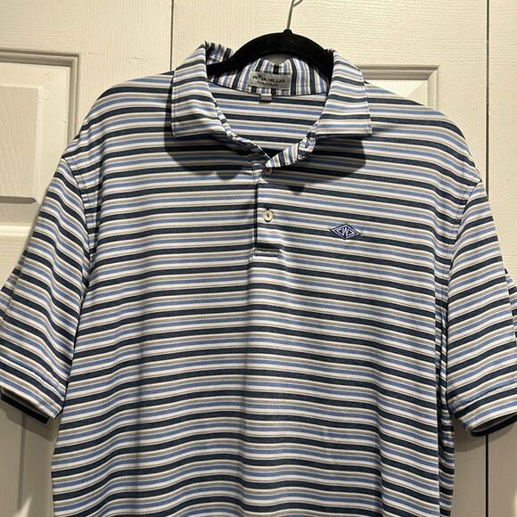 Peter Millar Summer Comfort Striped Shirt, Size Large - Picture 2 of 9